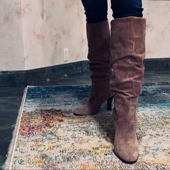 Söfft tall suede scrunch boots size 10 - Picture 4 of 6